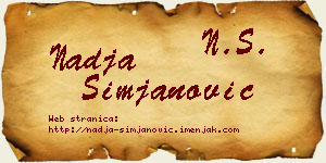 Nadja Simjanović vizit kartica
